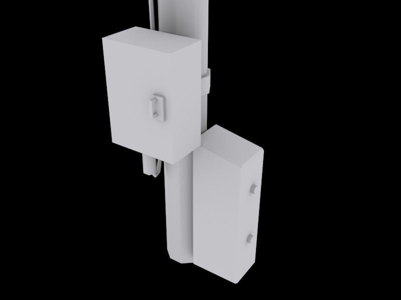 power pole  Low-poly 3D model_6