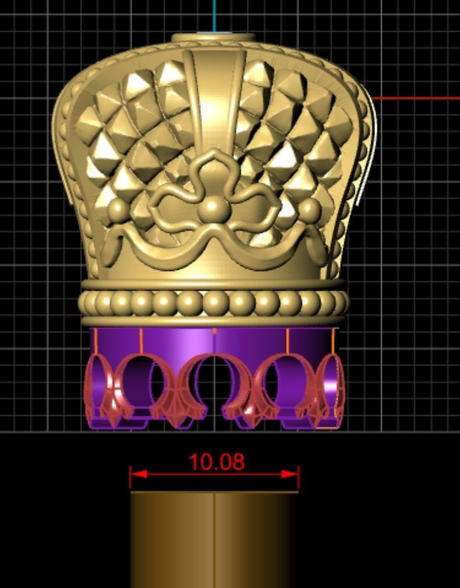 Stick Cap Queen 3D print model_4