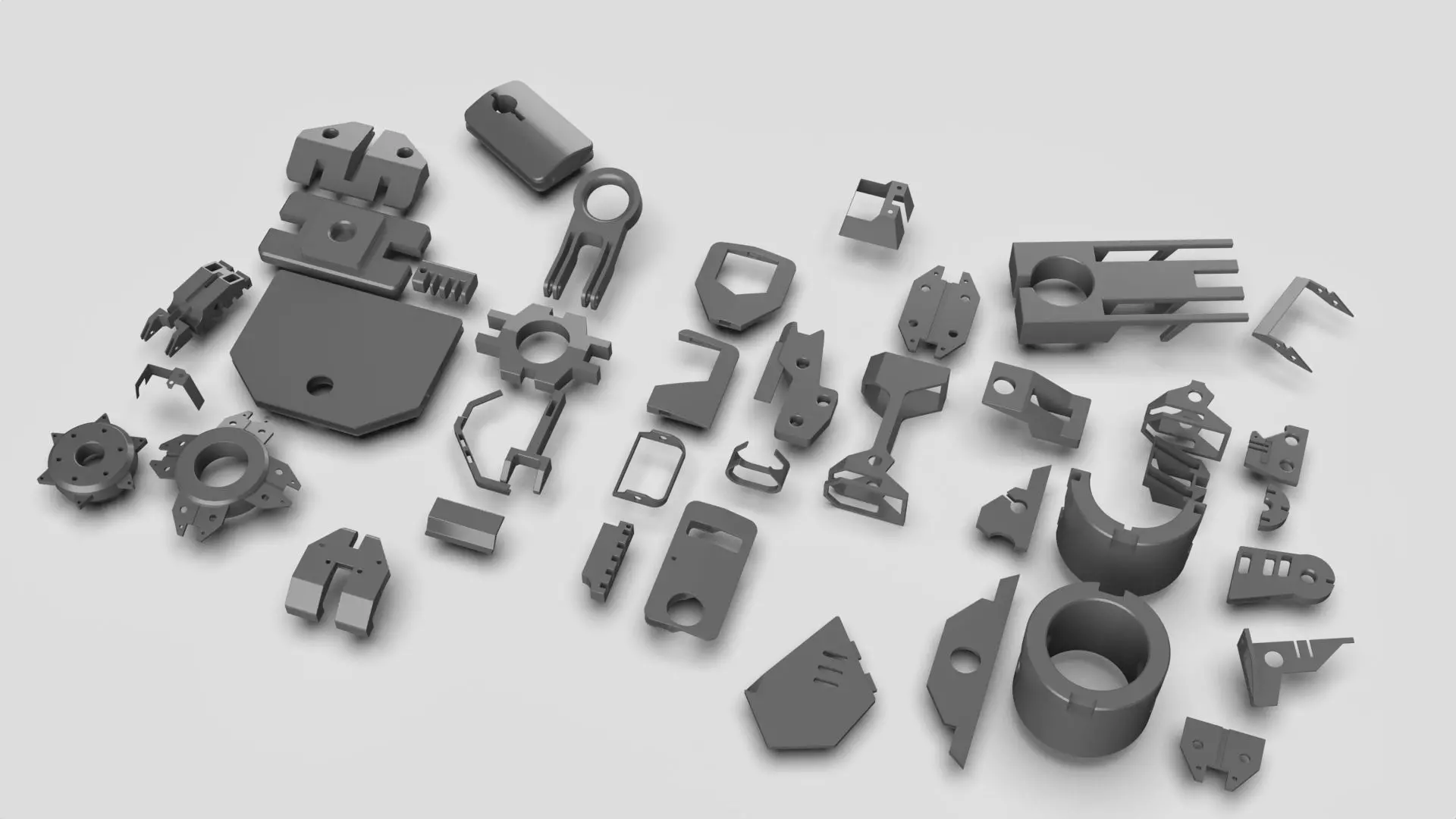 Threea Kitbash Kitbash VOL3 Mechanical mini pack 3D model | CGTrader