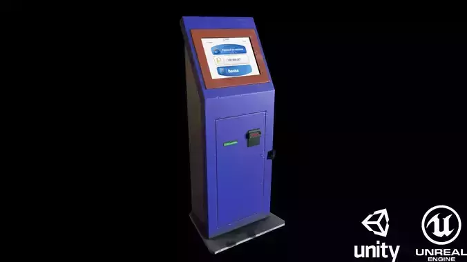 piwi terminal Low-poly 3D model piwi terminal Low-poly 3D model