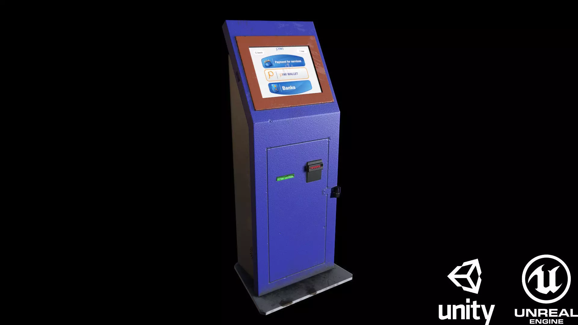 piwi terminal Low-poly 3D model_0