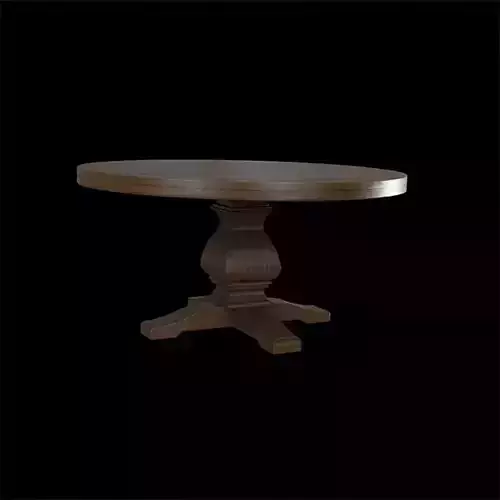 Round Lisette Dining Table walnut wood