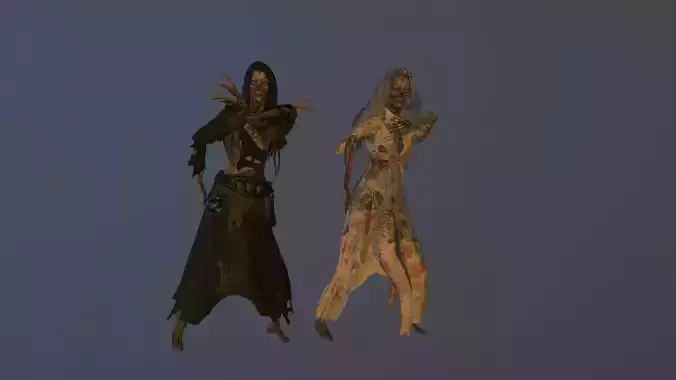 Monster Undead Lich Low-poly 3D model