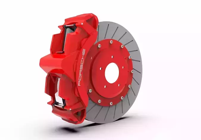 3D Porsche Disc Brake and Caliper