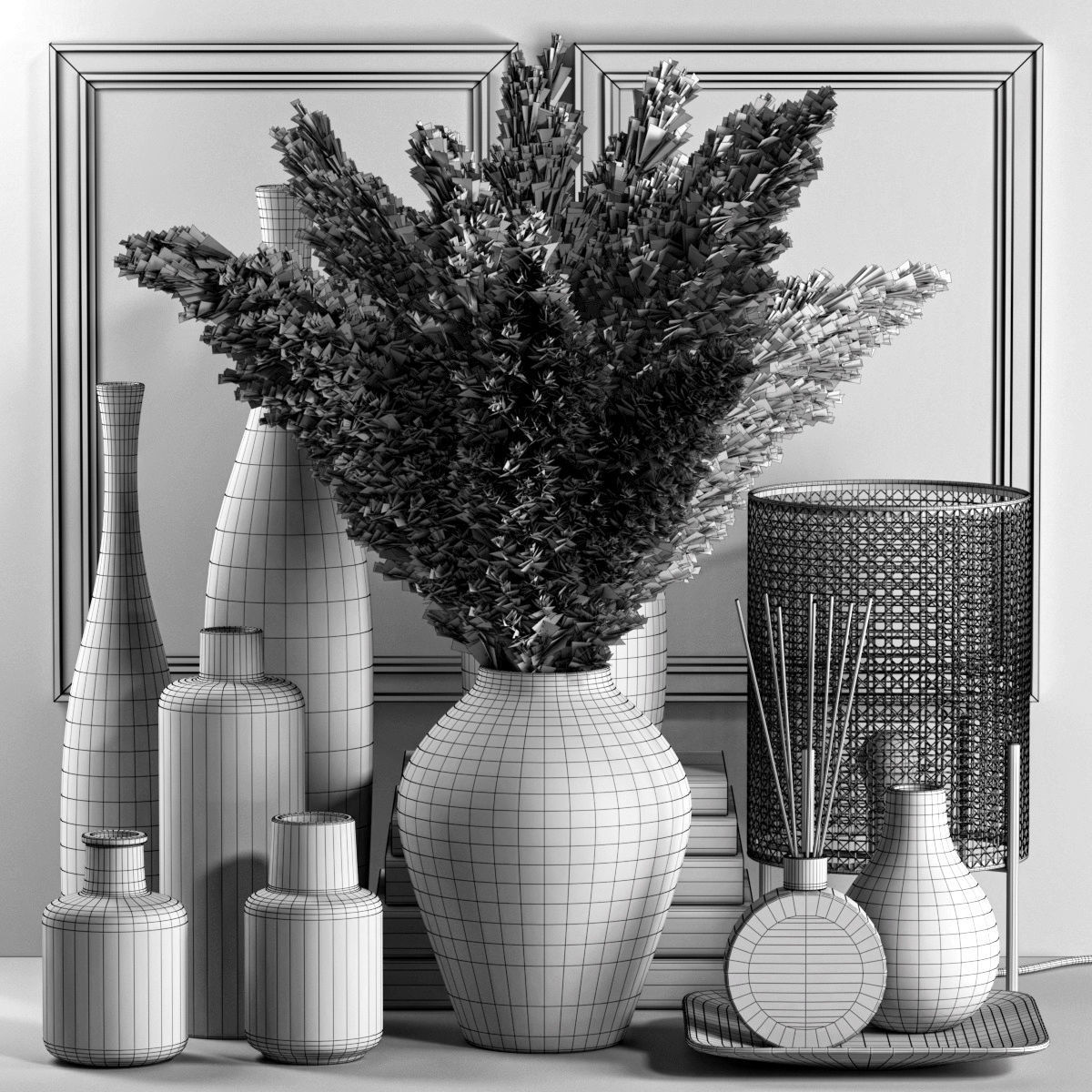 Decor set 15 Low-poly 3D model_4