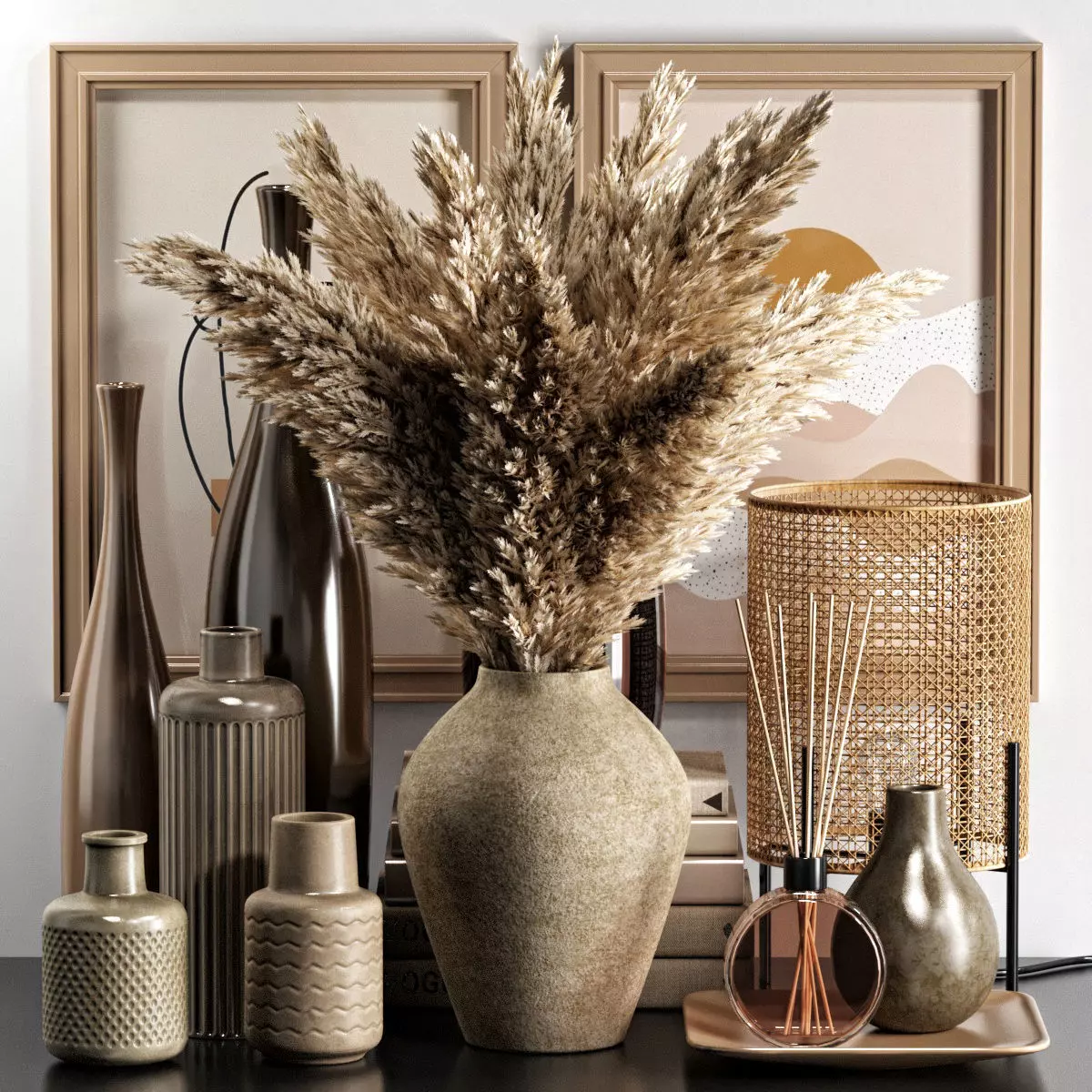 Decor set 15 Low-poly 3D model_0