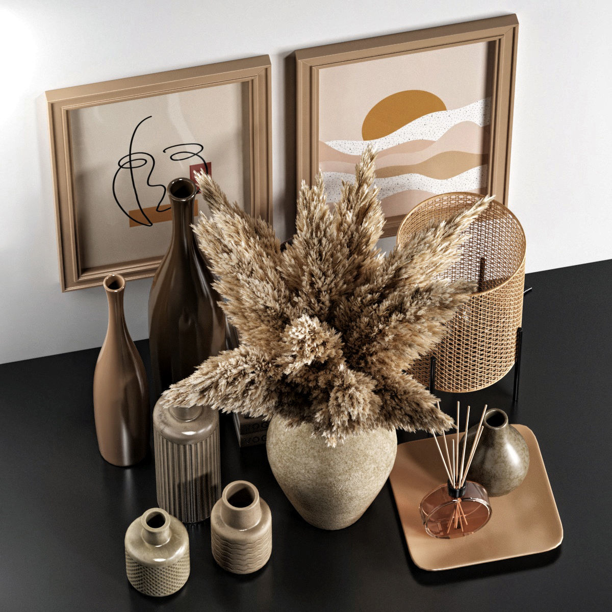 Decor set 15 Low-poly 3D model_3