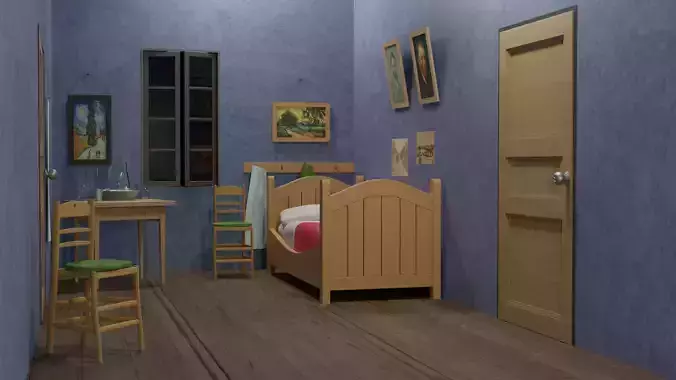 Bedroom in Arles Vincent Van Gogh 3D model