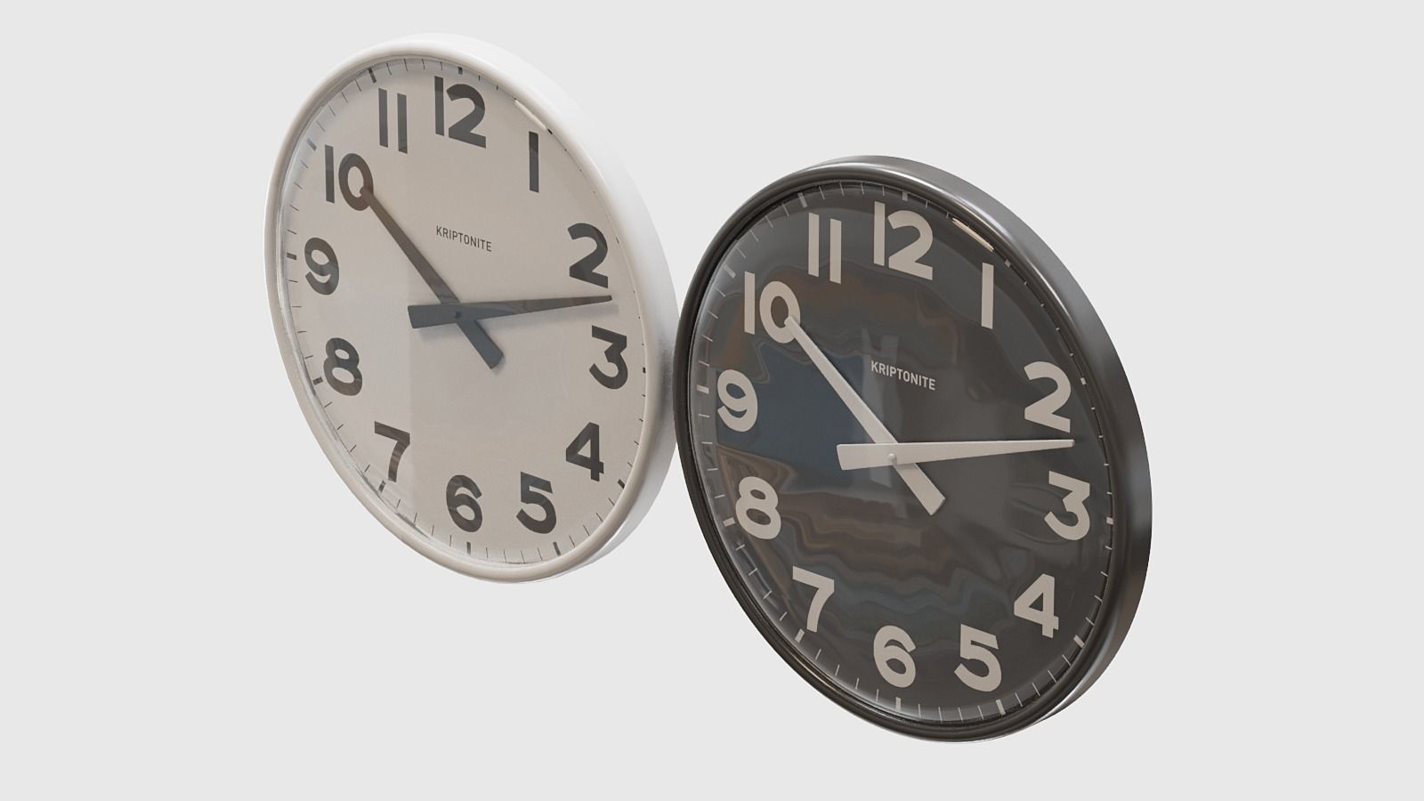 Kriptonite Wall Clock  Low-poly 3D model_1