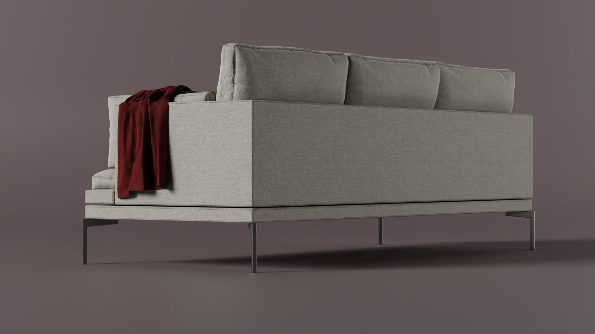 Couch 3D model sofa with pillows 3D model_3