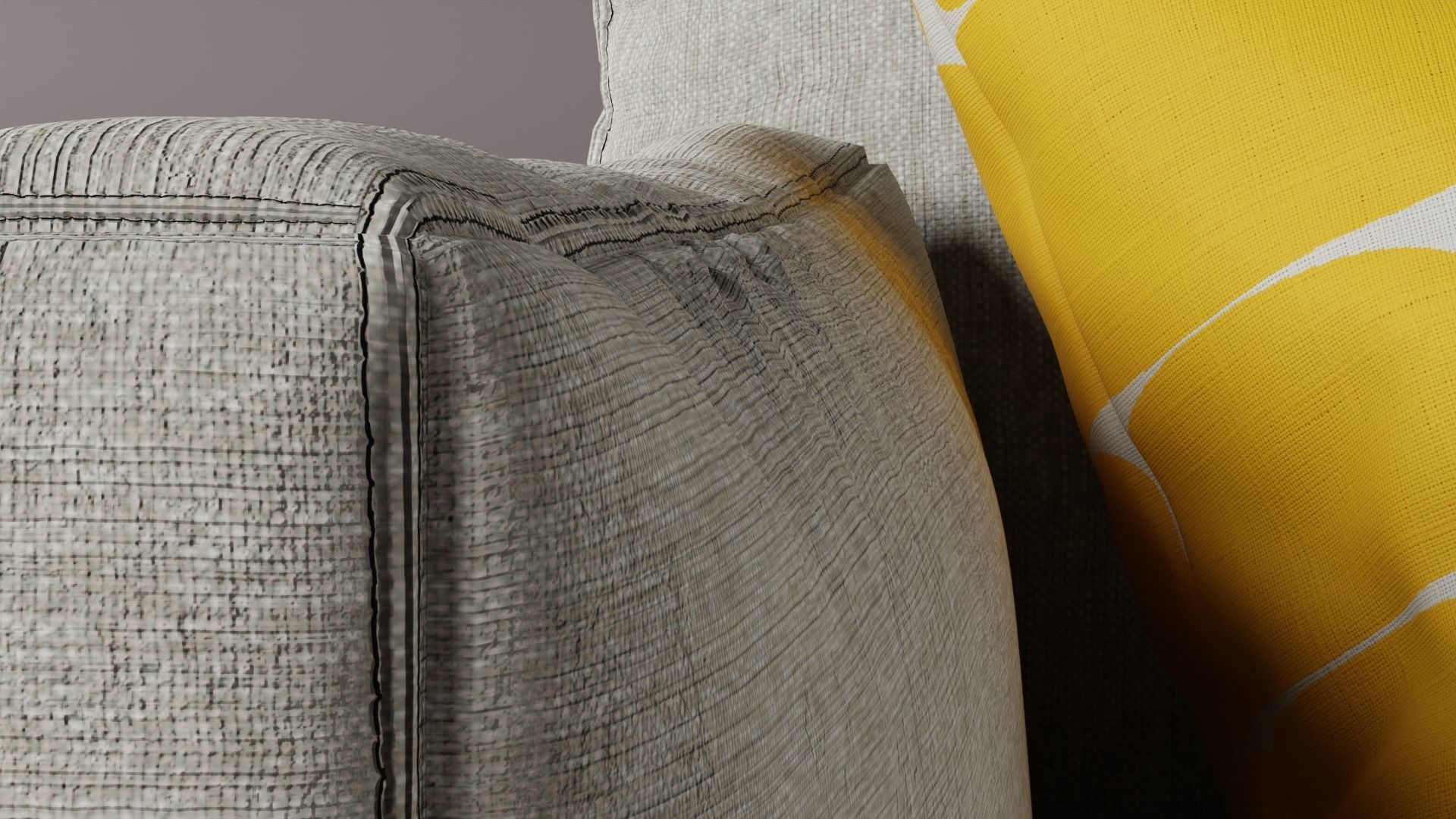 Couch 3D model sofa with pillows 3D model_4