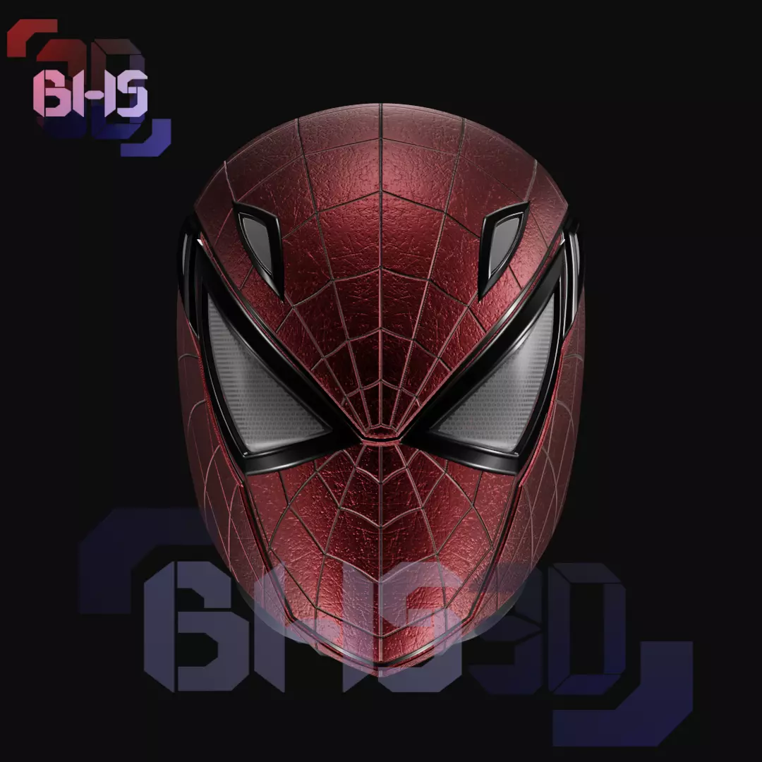 Spiderman helmet 3D print model_0