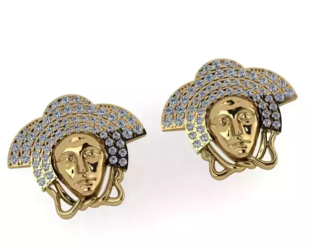 earrings two gold stud