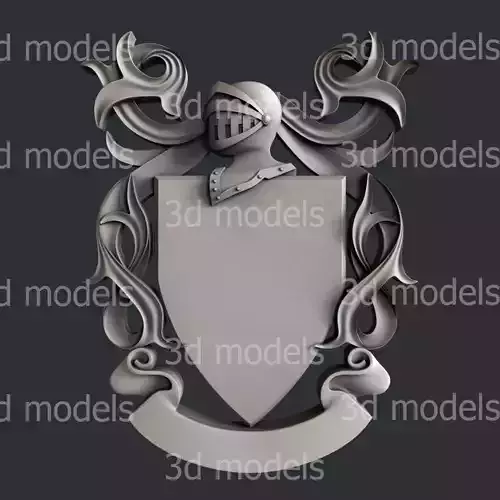 3d STL models for CNC router coat of arms