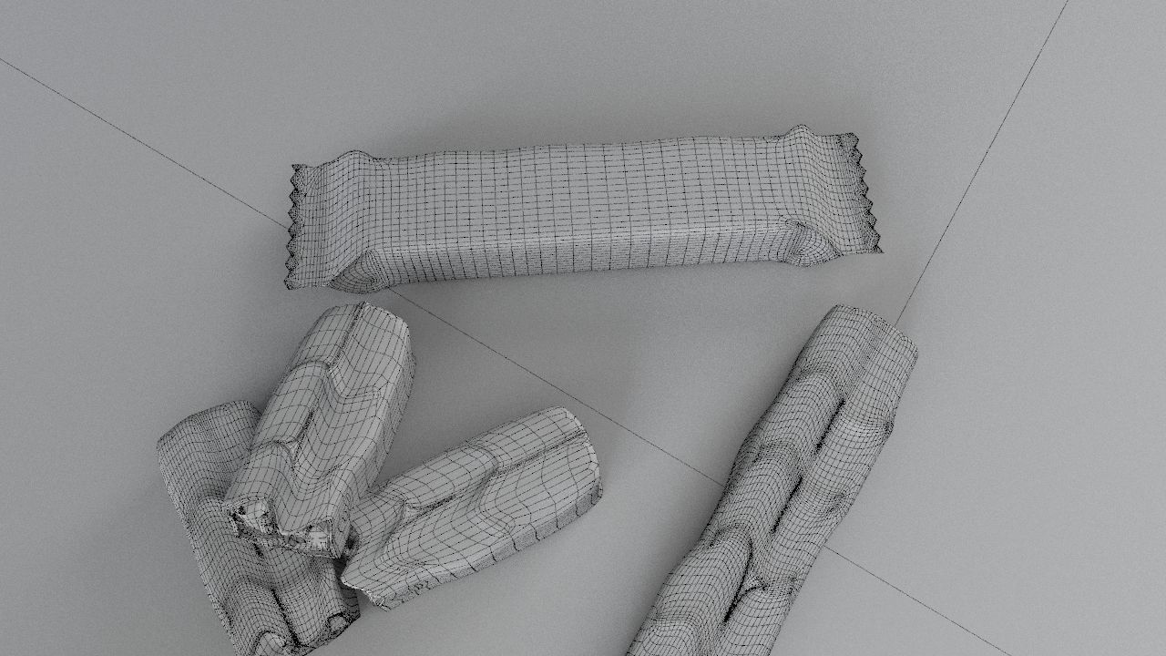 Snickers chocolate with nuts 3D model 3D model_32