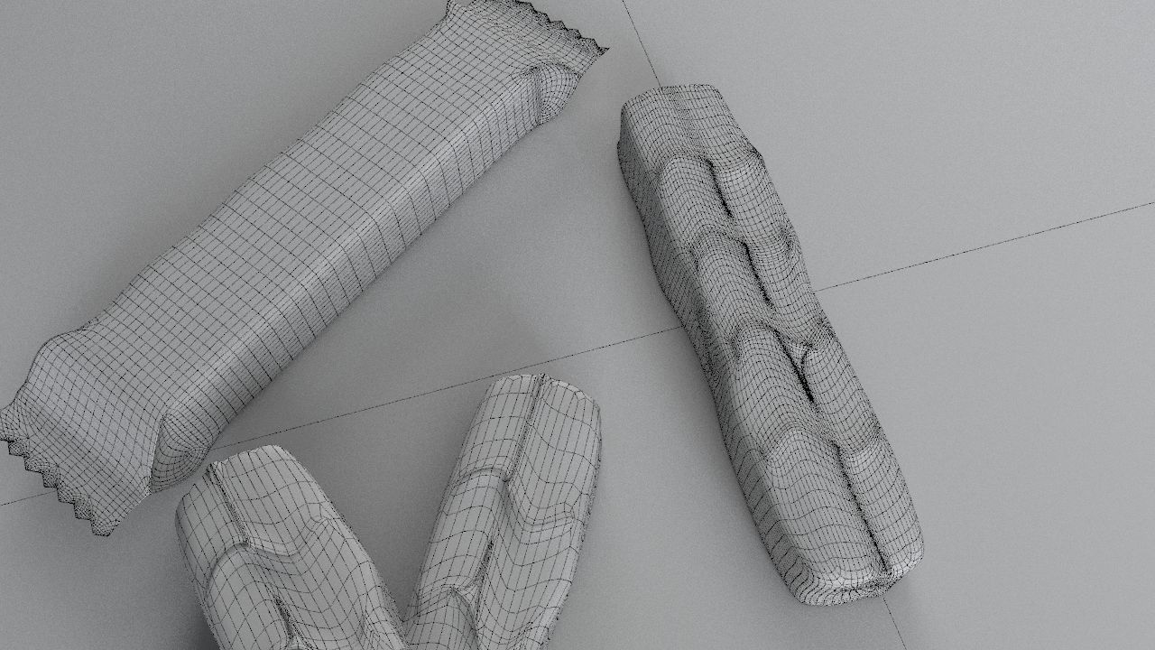 Snickers chocolate with nuts 3D model 3D model_38