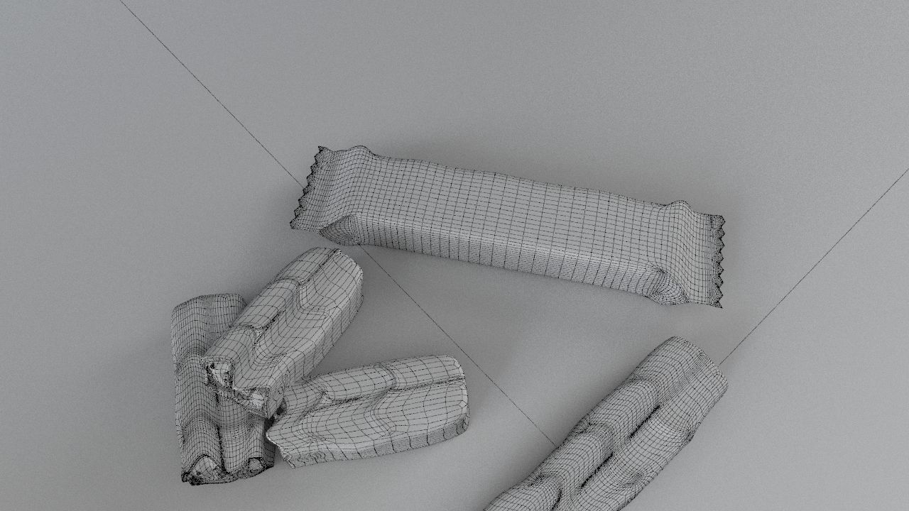 Snickers chocolate with nuts 3D model 3D model_31