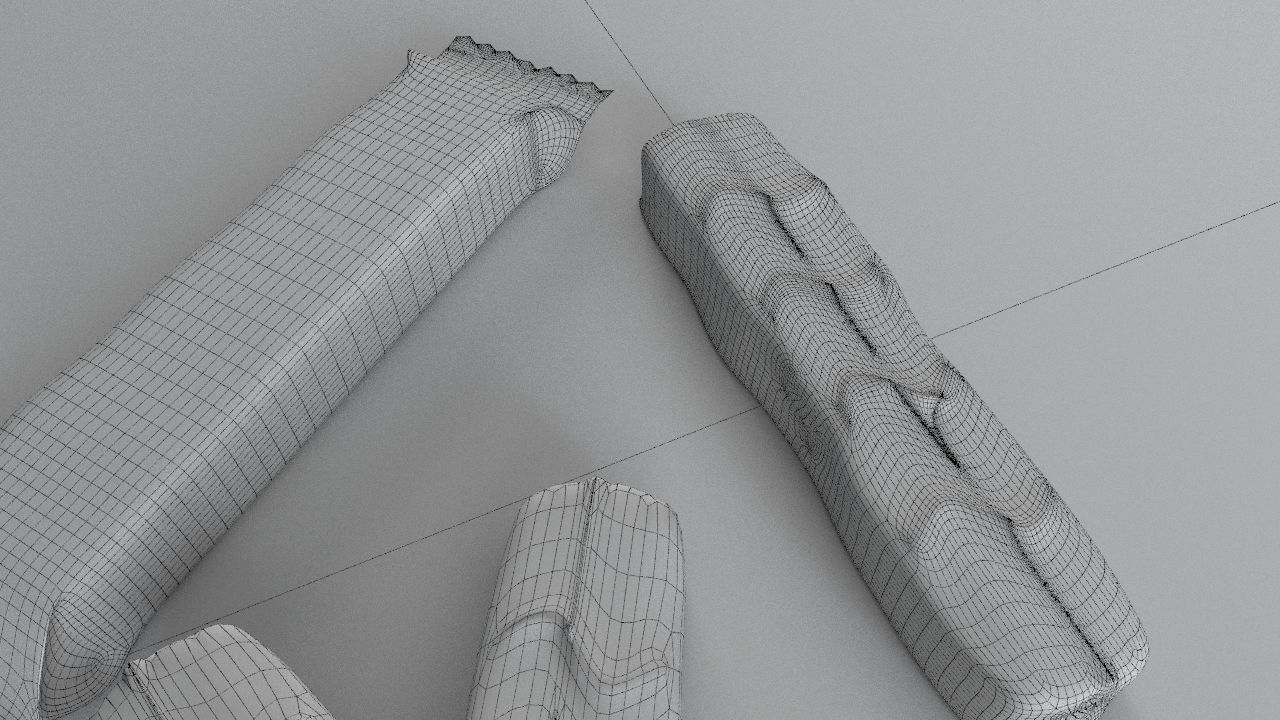 Snickers chocolate with nuts 3D model 3D model_37