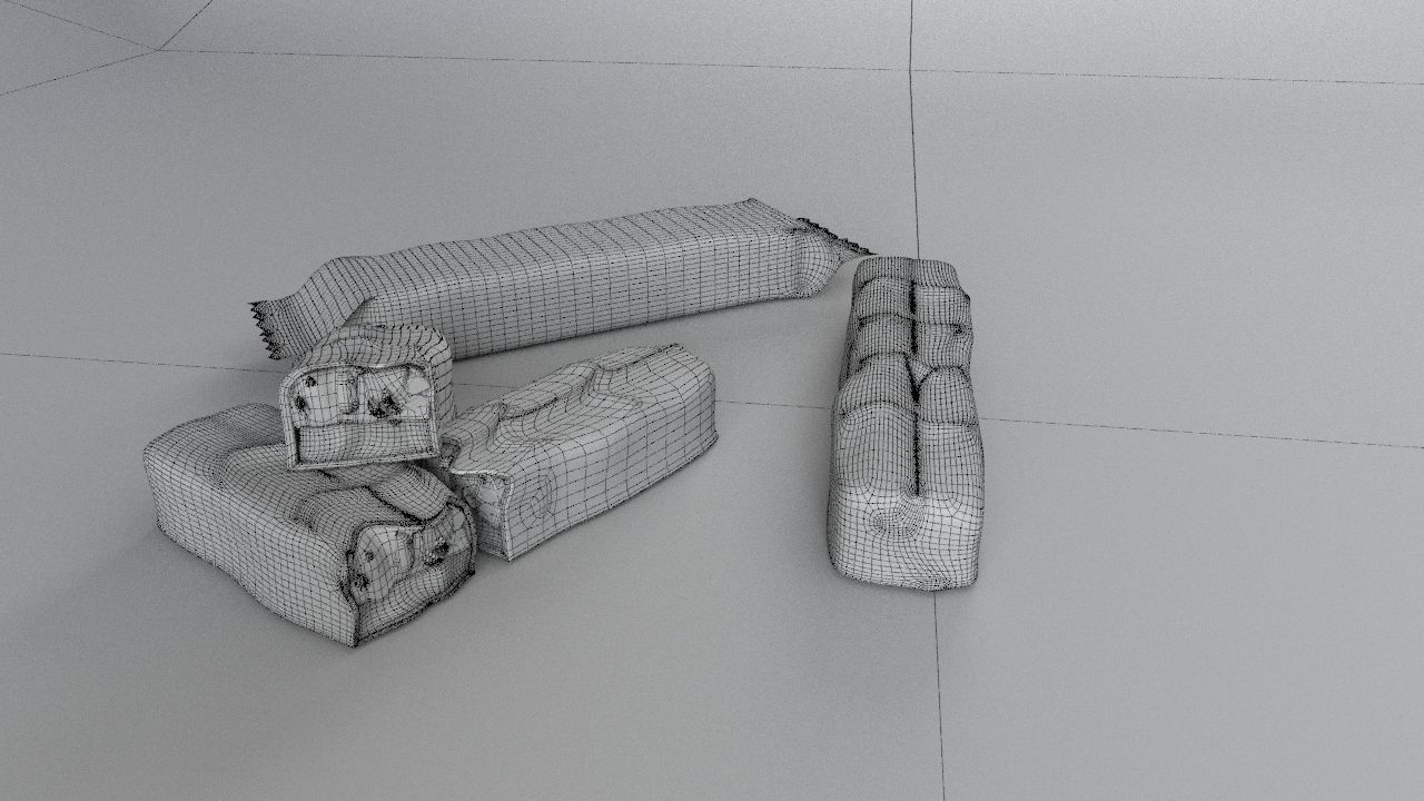 Snickers chocolate with nuts 3D model 3D model_46