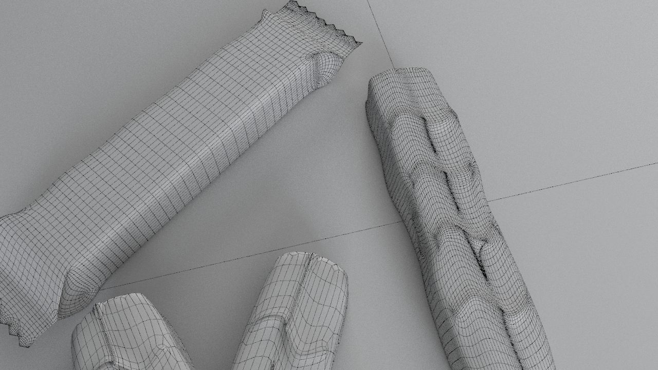 Snickers chocolate with nuts 3D model 3D model_34