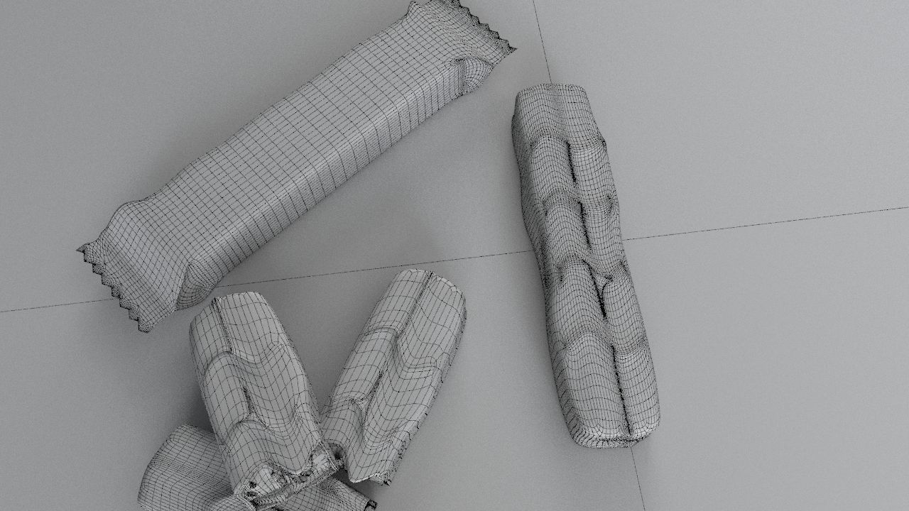 Snickers chocolate with nuts 3D model 3D model_39