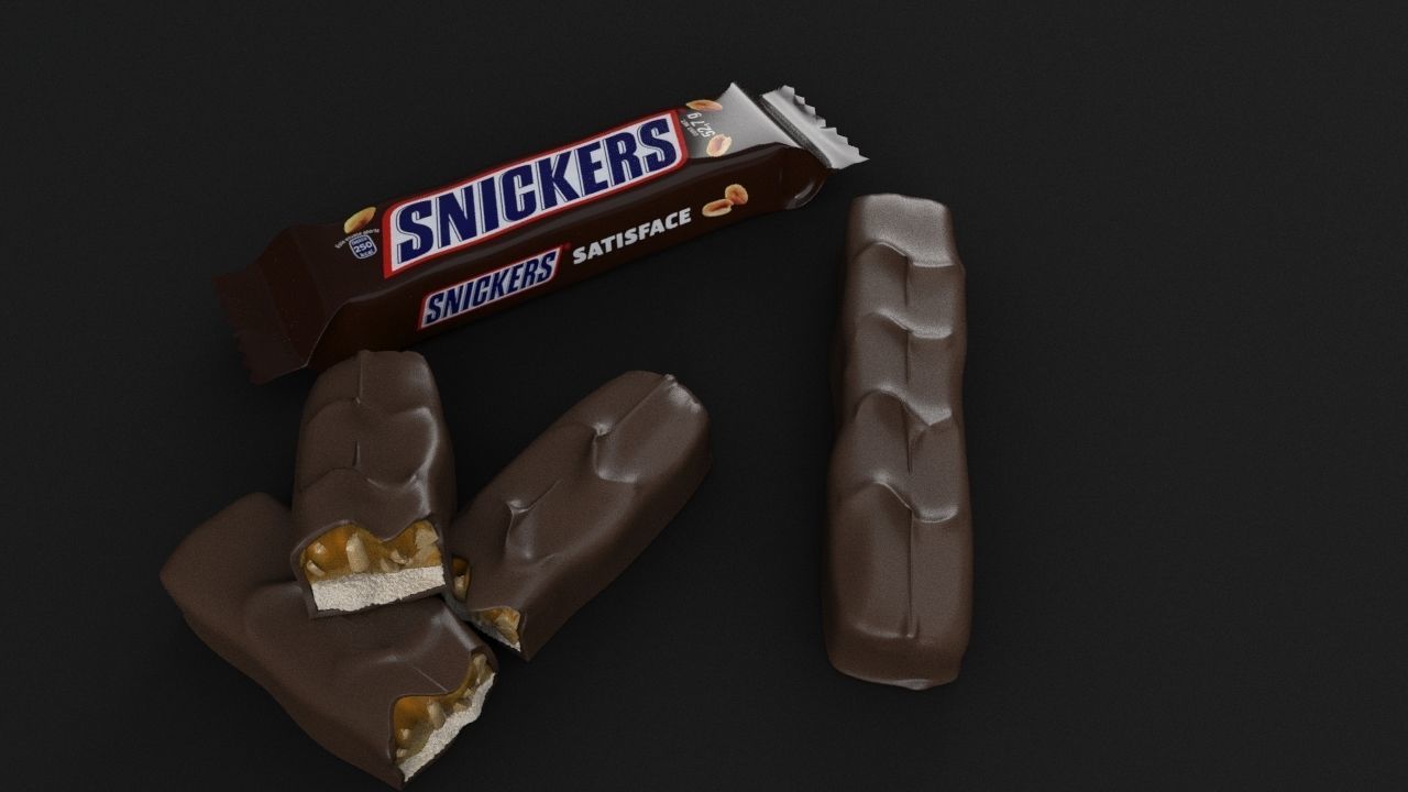 Snickers chocolate with nuts 3D model 3D model_18