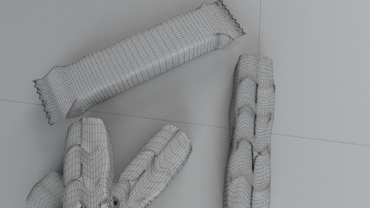 Snickers chocolate with nuts 3D model 3D model_33