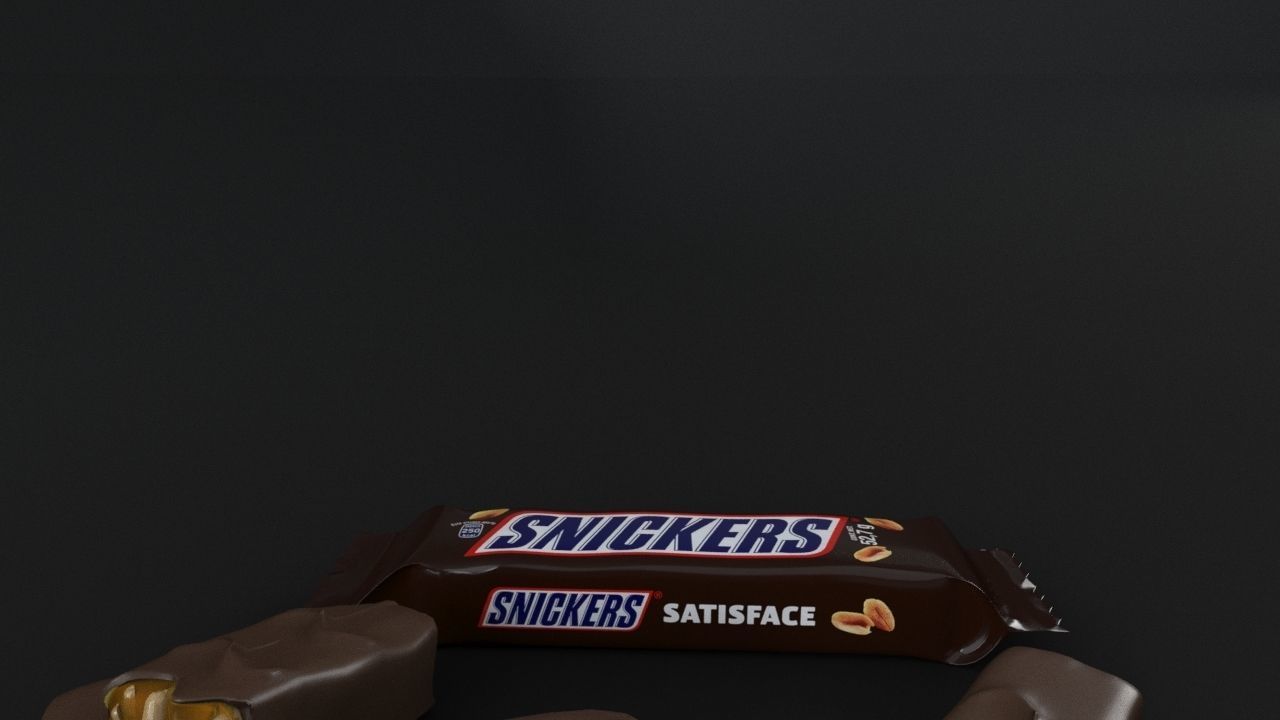 Snickers chocolate with nuts 3D model 3D model_9