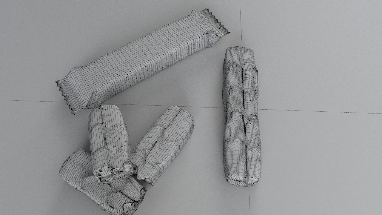 Snickers chocolate with nuts 3D model 3D model_41