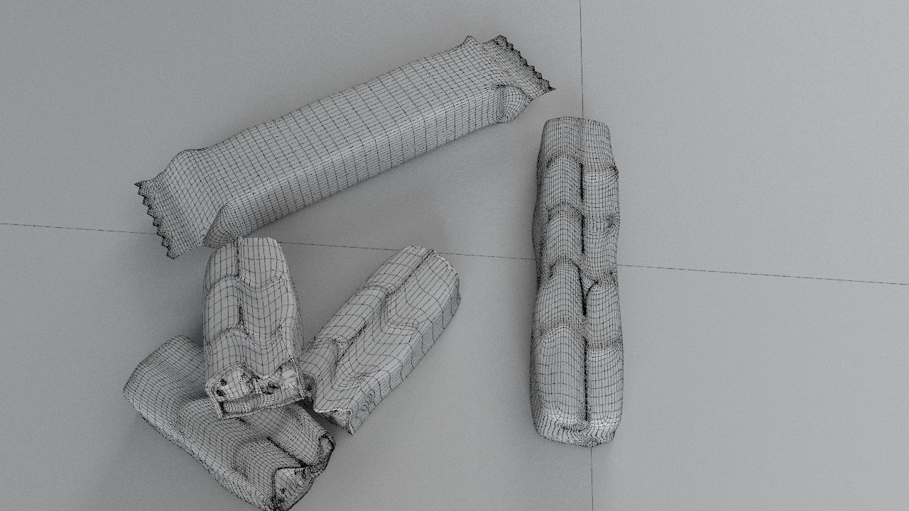 Snickers chocolate with nuts 3D model 3D model_42