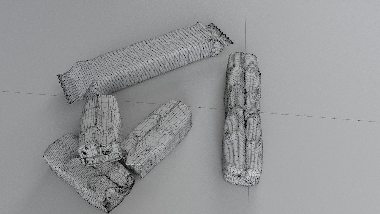 Snickers chocolate with nuts 3D model 3D model_43