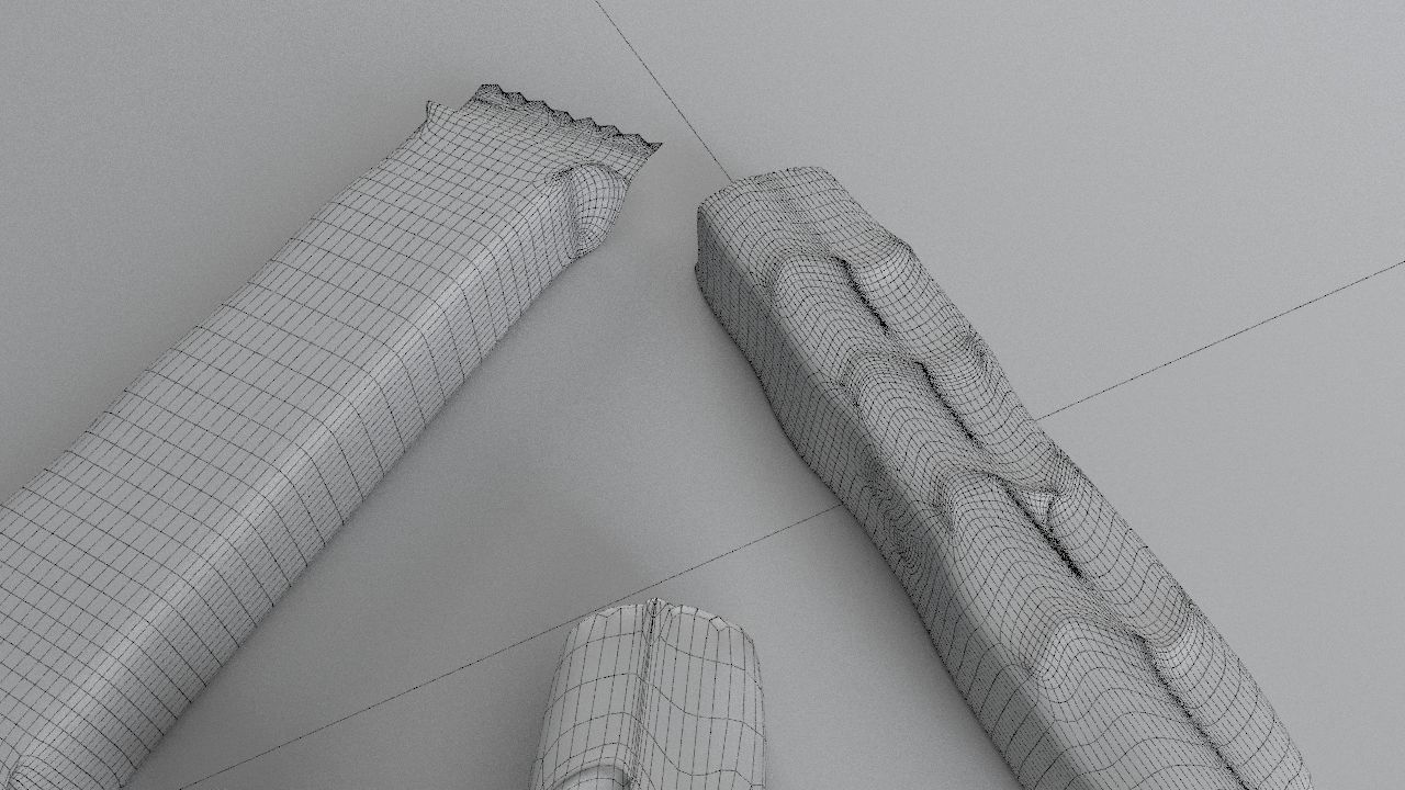 Snickers chocolate with nuts 3D model 3D model_35