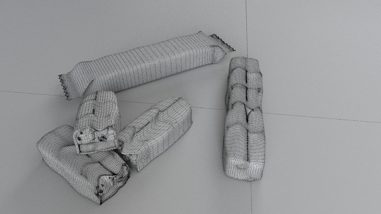 Snickers chocolate with nuts 3D model 3D model_44