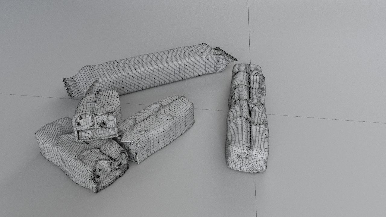 Snickers chocolate with nuts 3D model 3D model_45