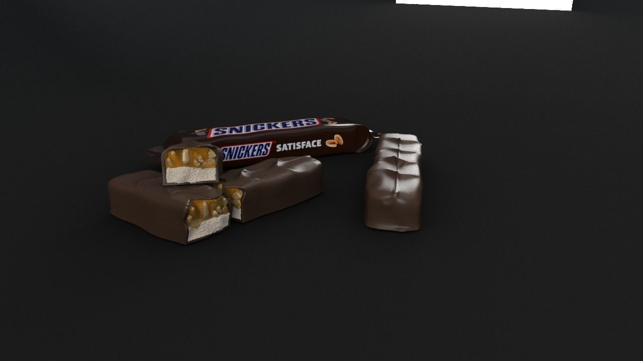 Snickers chocolate with nuts 3D model 3D model_24