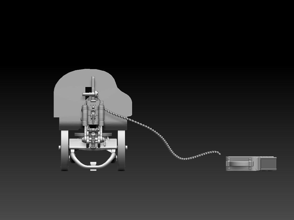 Maxim machine gun 3D print model_25