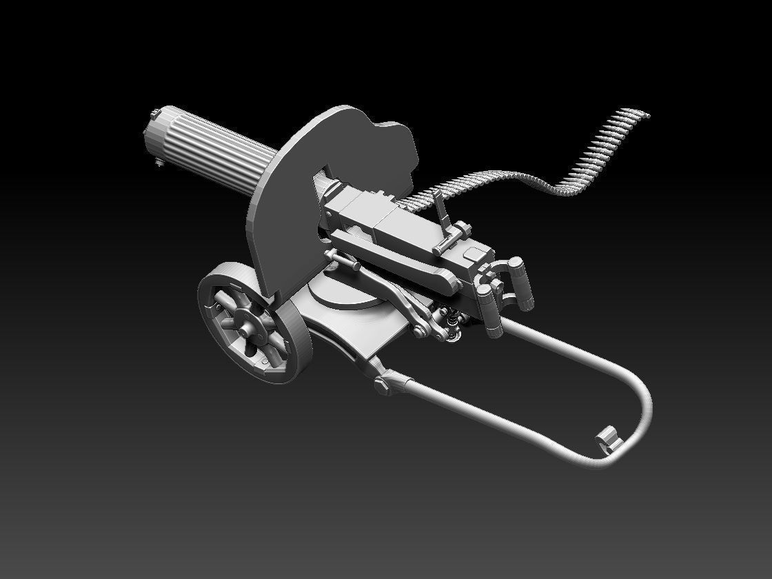 ussr soldiers and Maxim machine gun 3D print model_23
