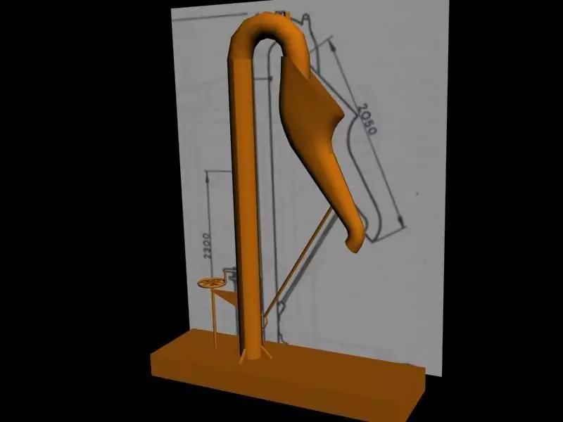 Water crane Free low-poly 3D model
