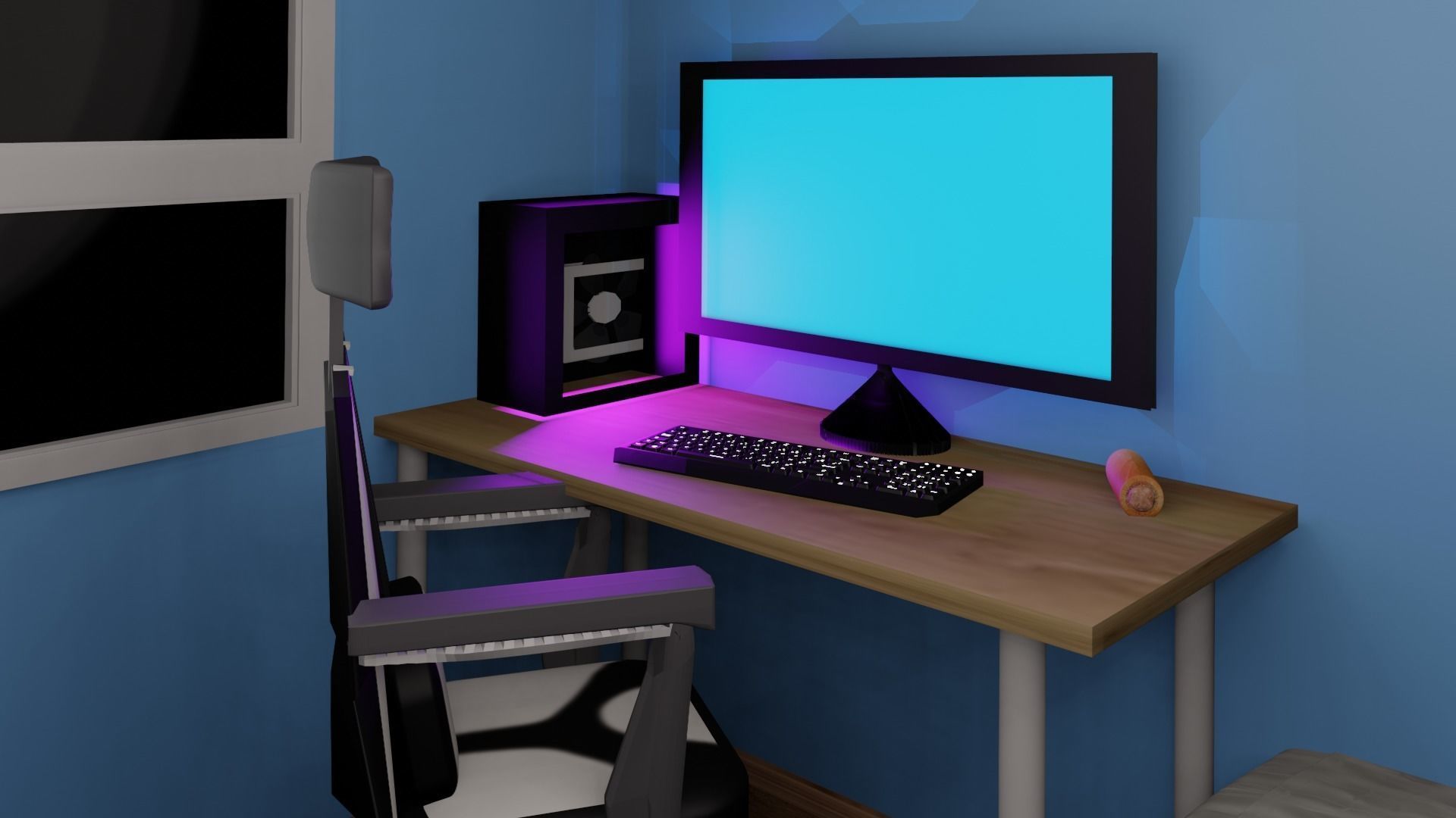  teenager room 3D model_1