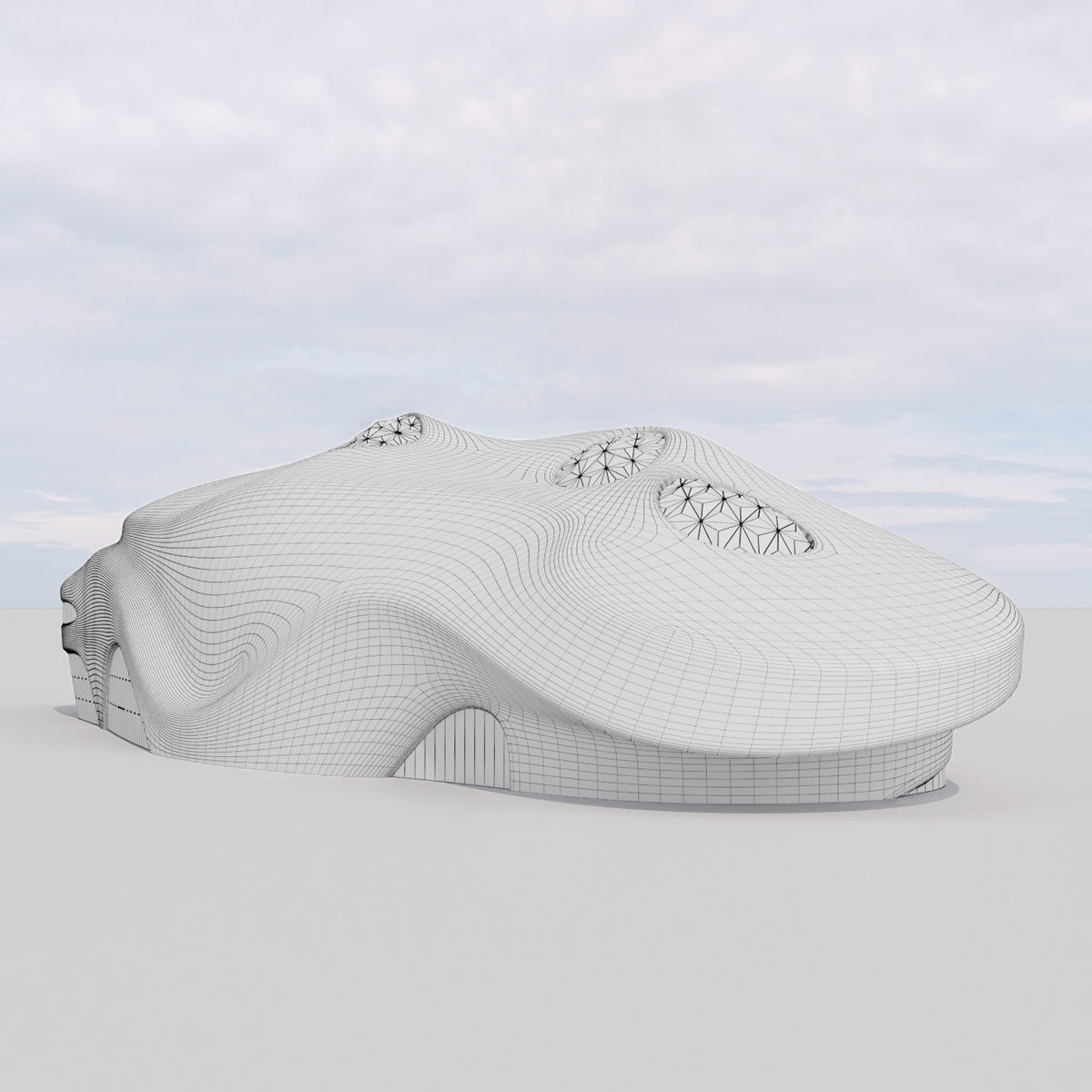 Futuristic building 29 3D model_5