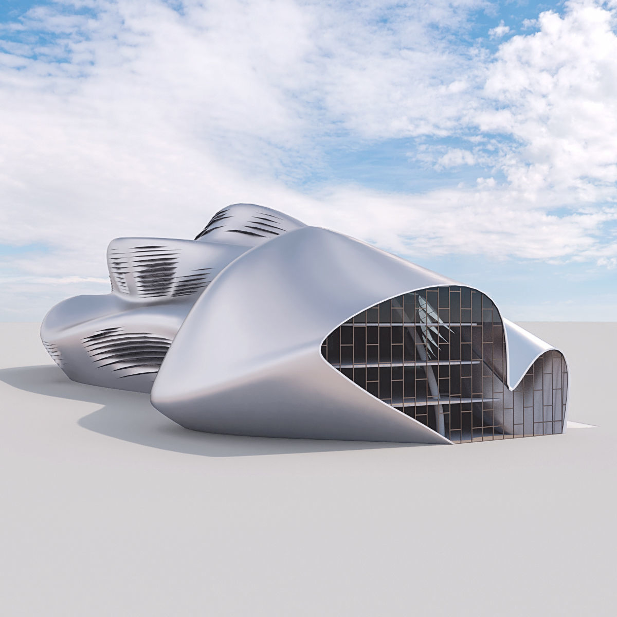 Futuristic building collection 4x 7 _23