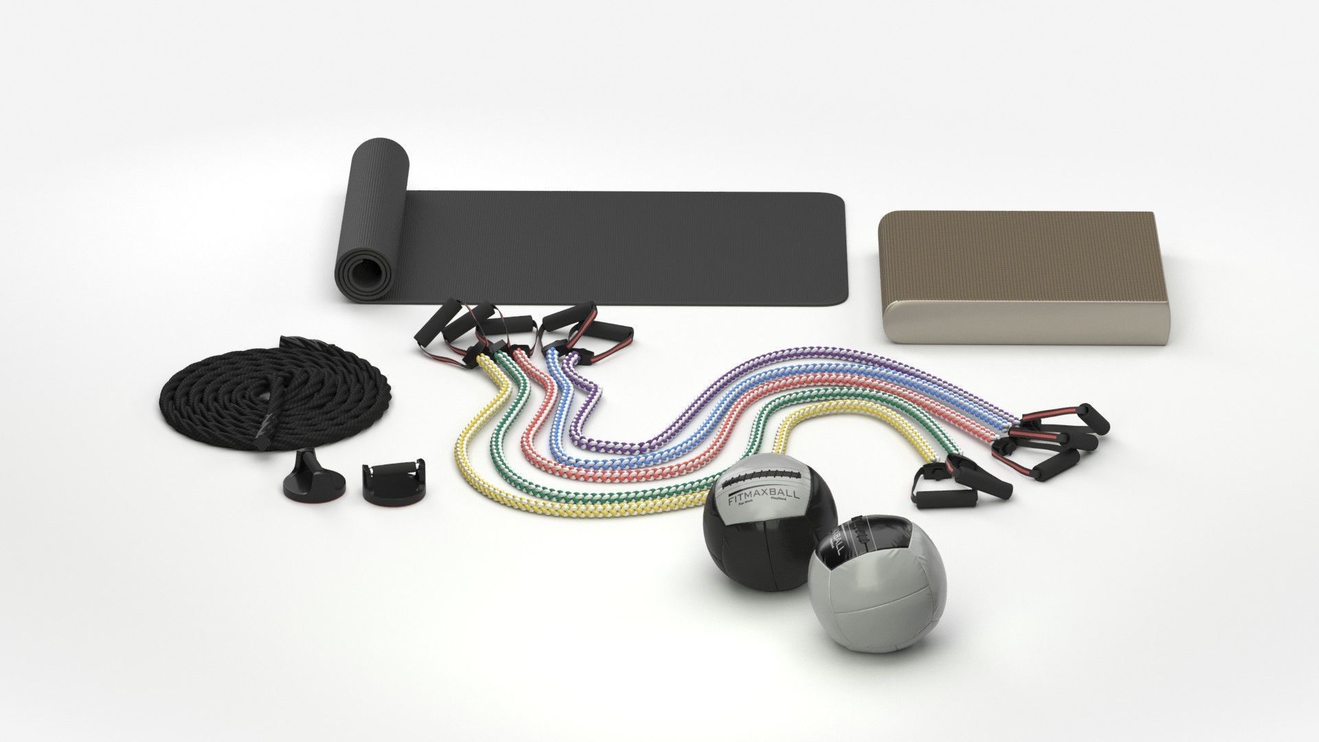 Gym Peripherial Equipment 3D model_15