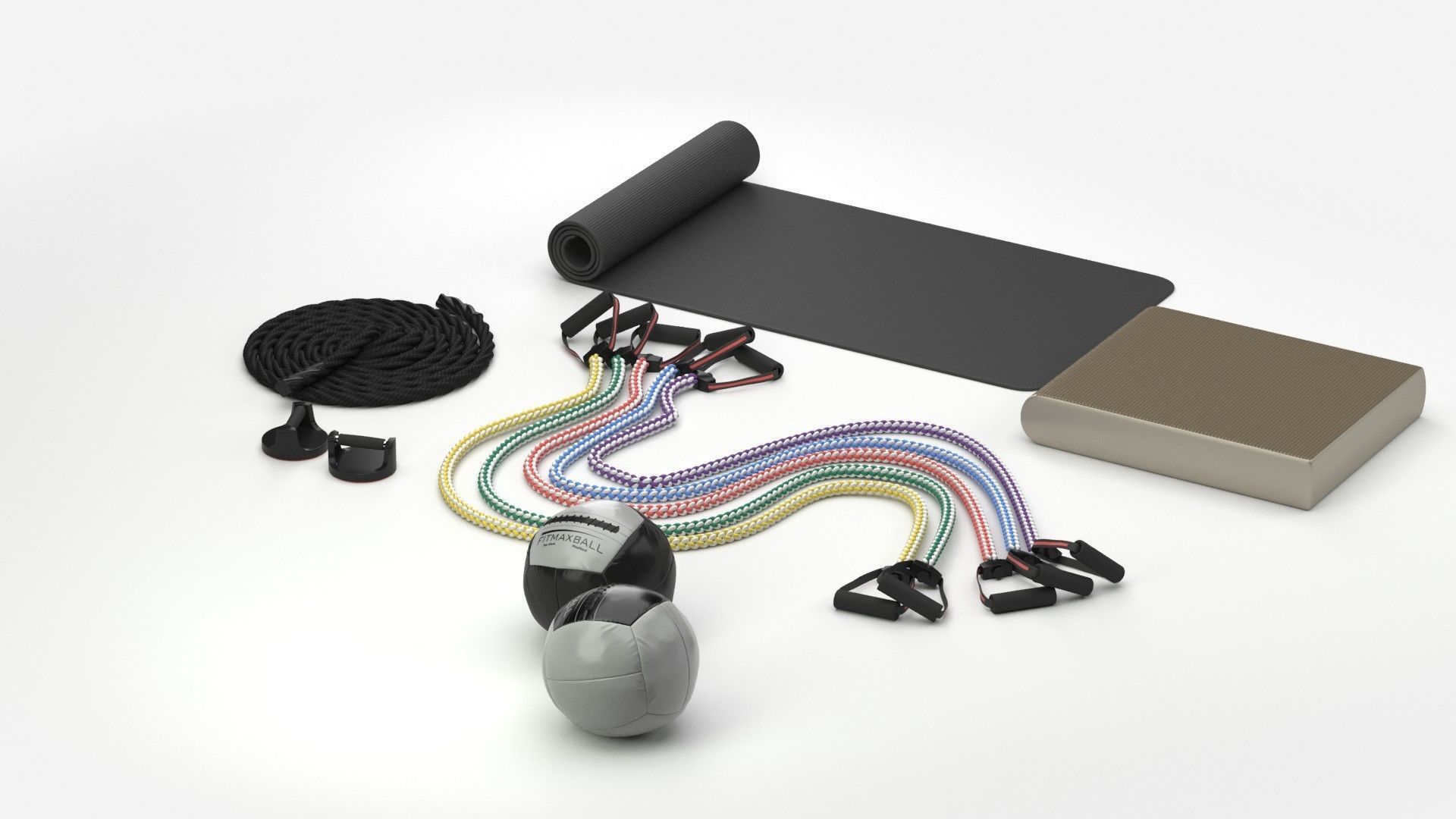 Gym Peripherial Equipment 3D model_14