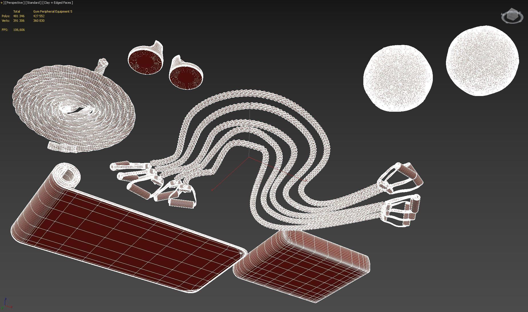 Gym Peripherial Equipment 3D model_19