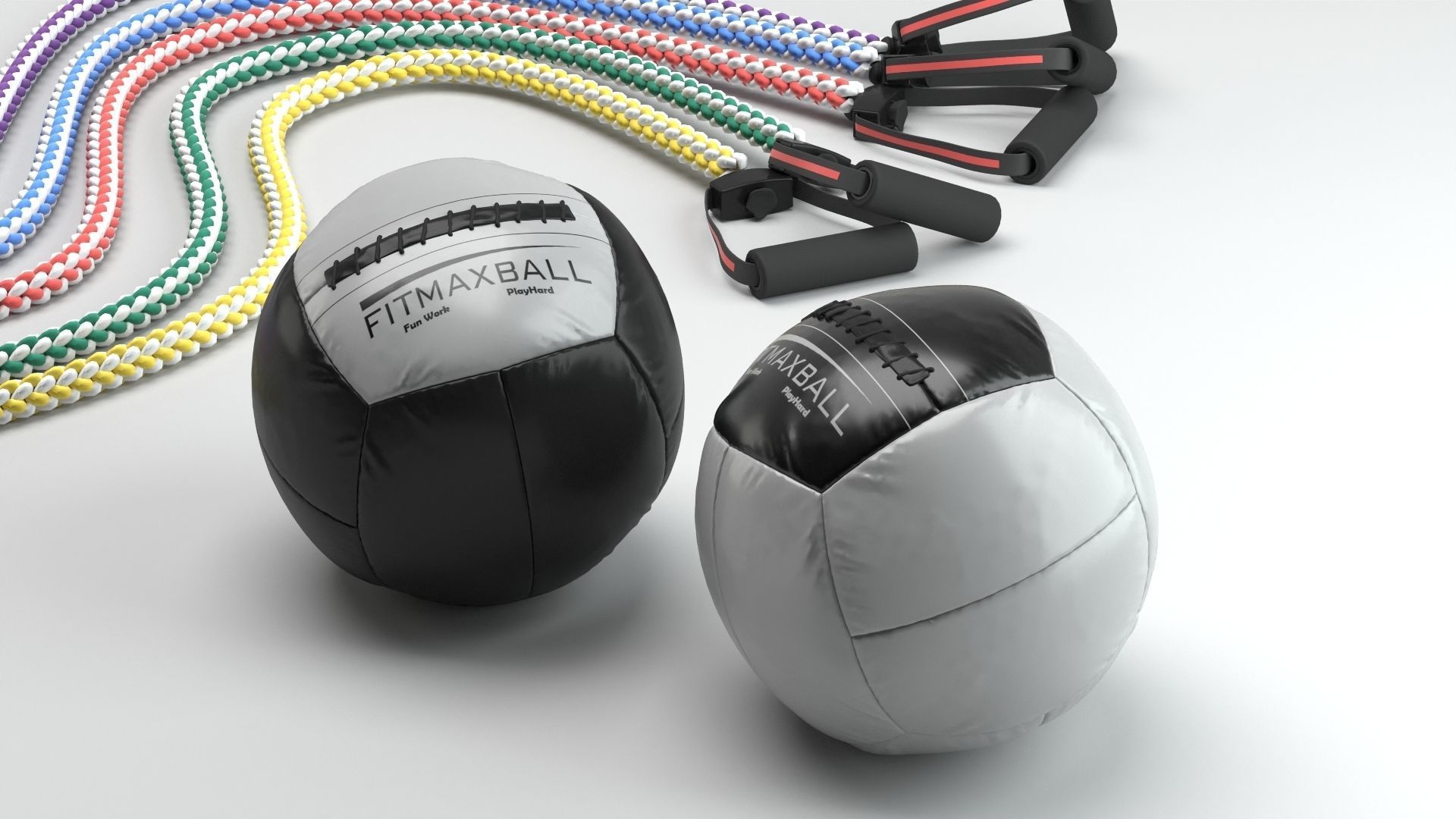 Gym Peripherial Equipment 3D model_1