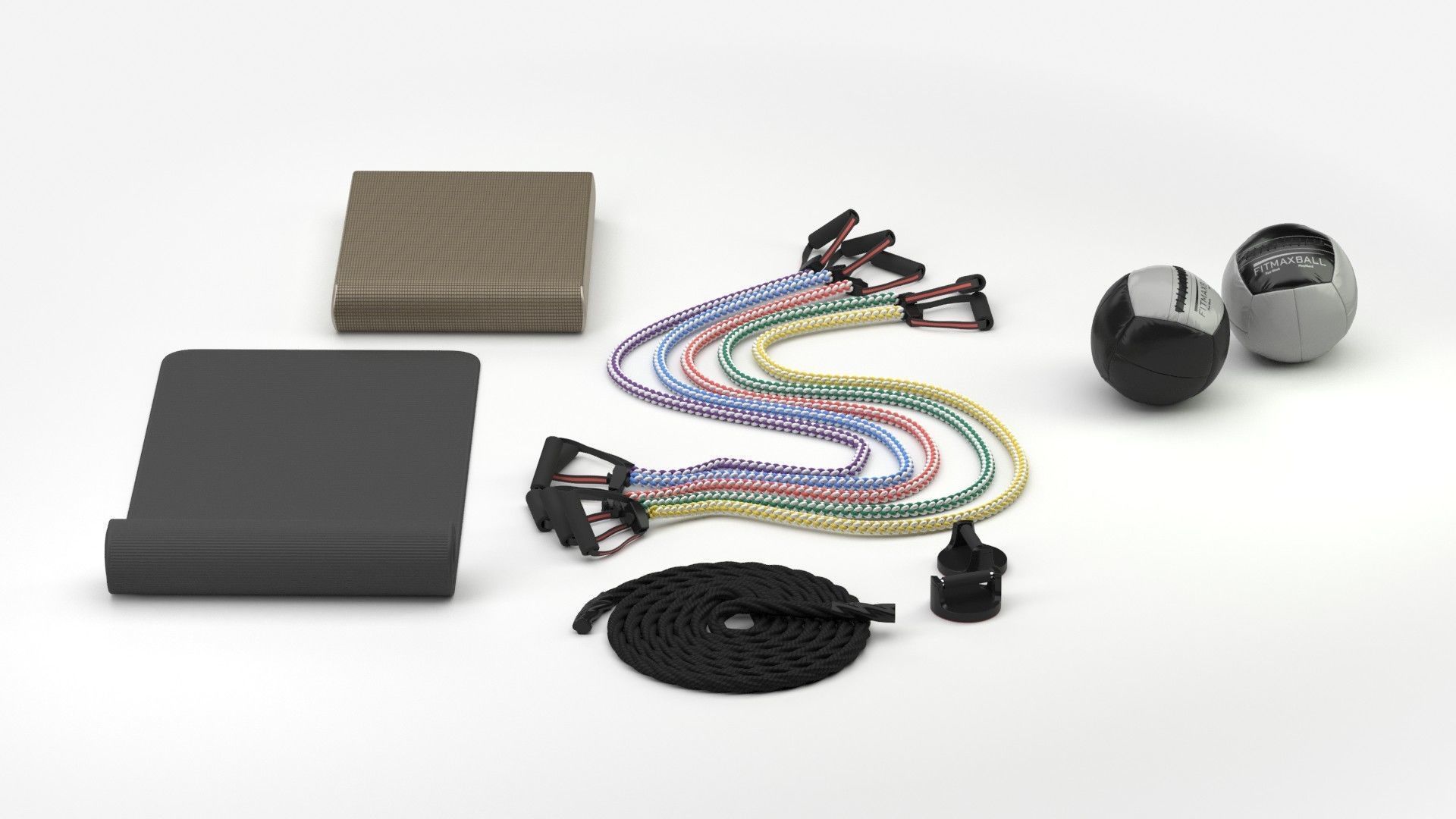 Gym Peripherial Equipment 3D model_6