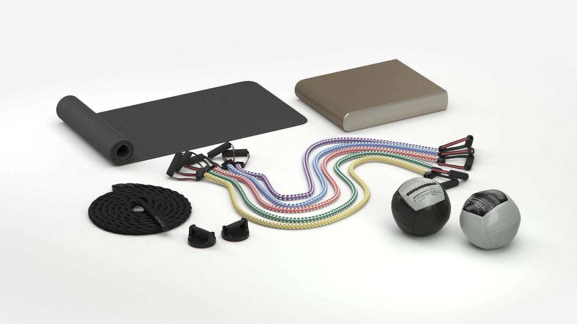 Gym Peripherial Equipment 3D model_16