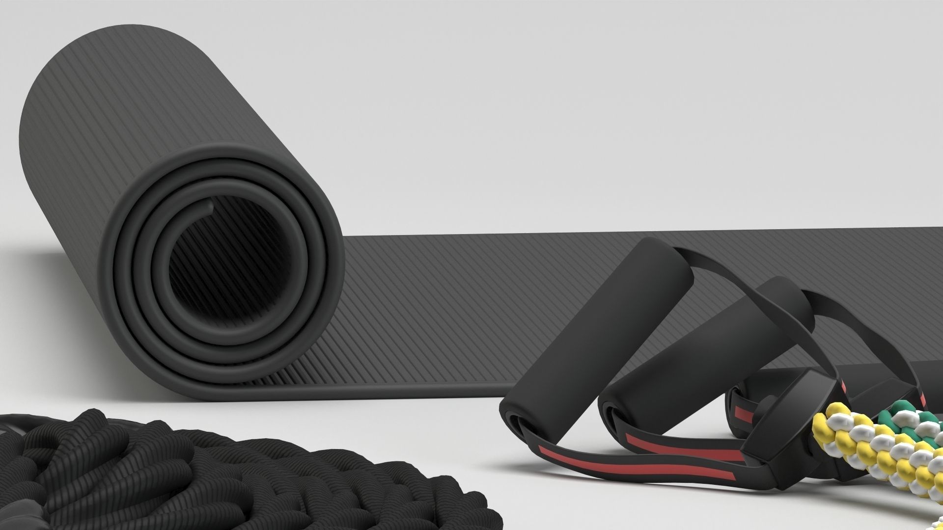 Gym Peripherial Equipment 3D model_3