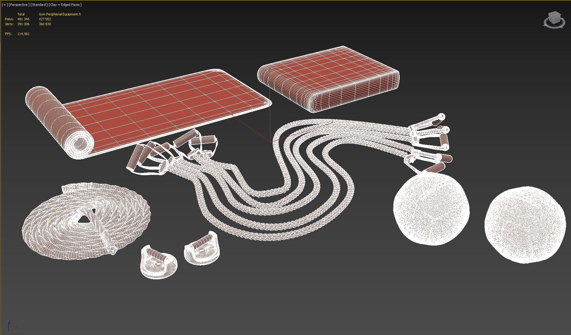 Gym Peripherial Equipment 3D model_18