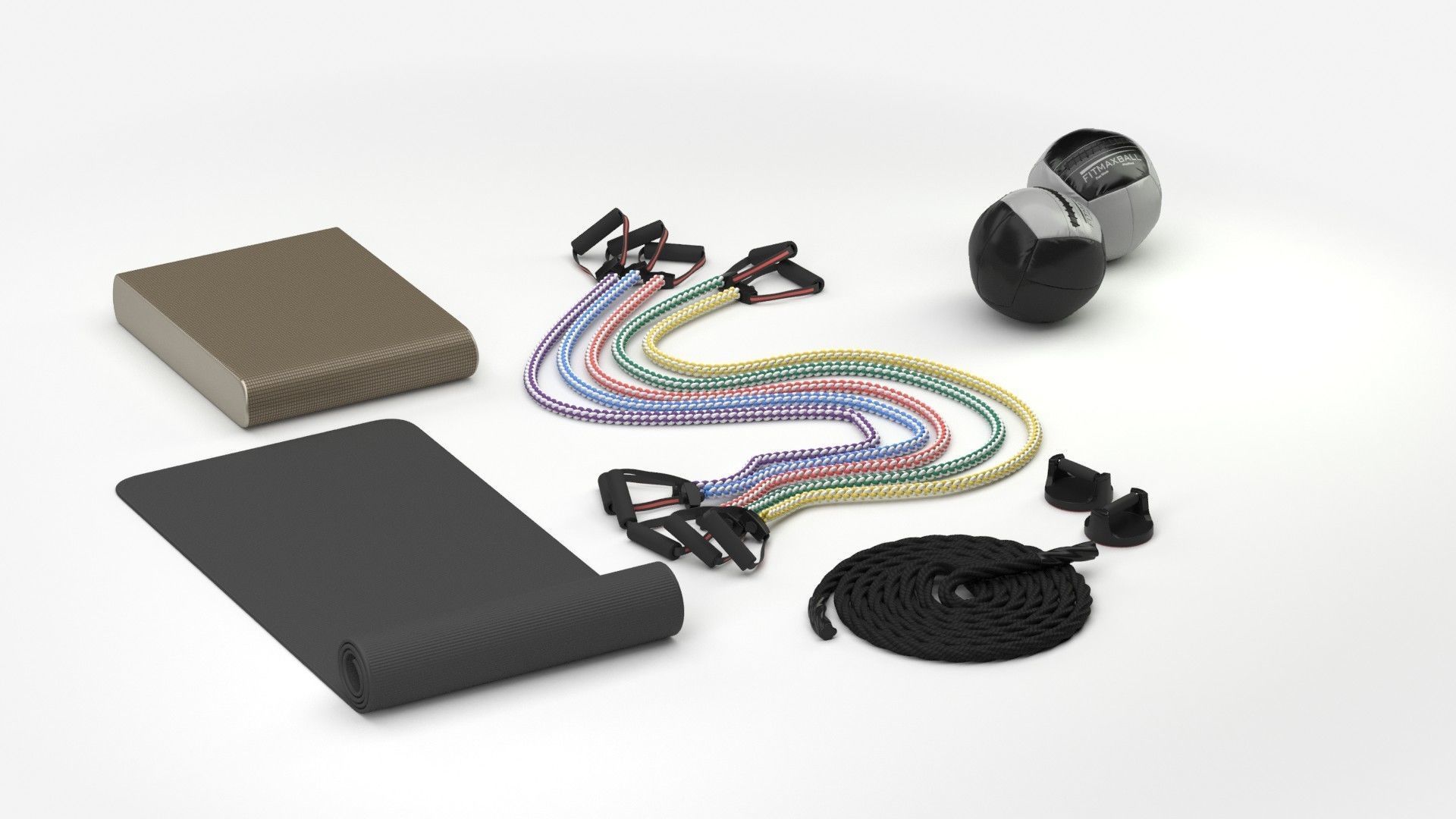 Gym Peripherial Equipment 3D model_7